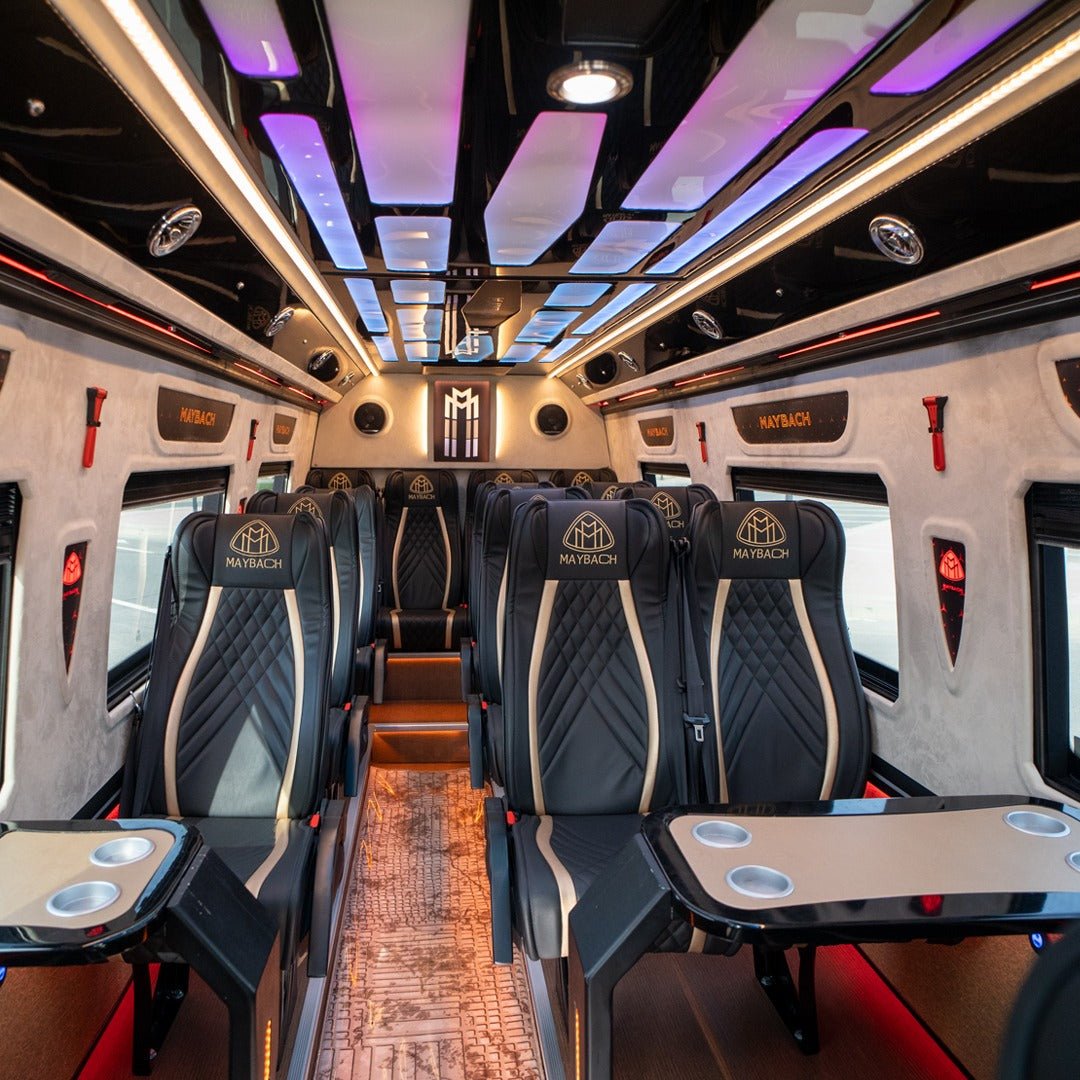 Book Ultra Luxury Maybach Sprinter 16 Seater Van With Chauffeur Service in Dubai 