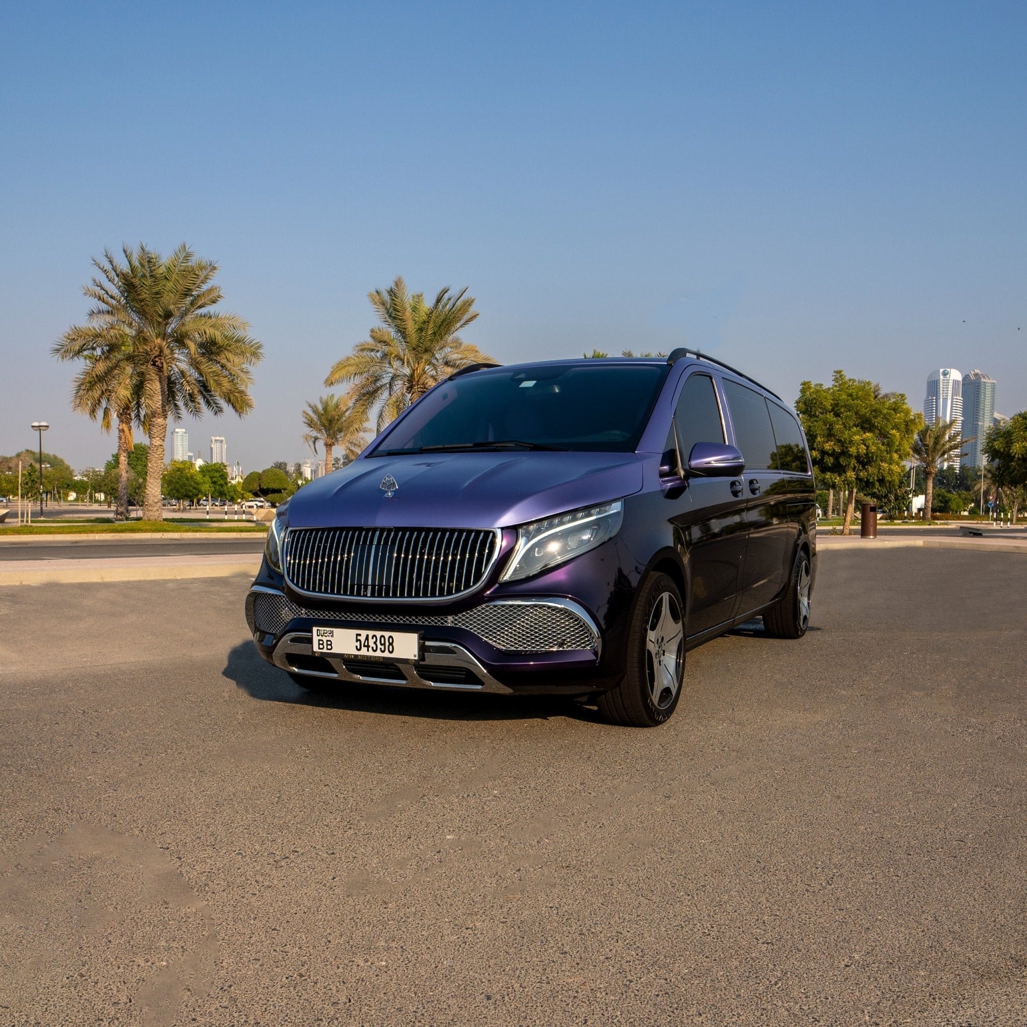 Mercedes Maybach Lavender V-Class With Luxury Chauffeur Service in Dubai