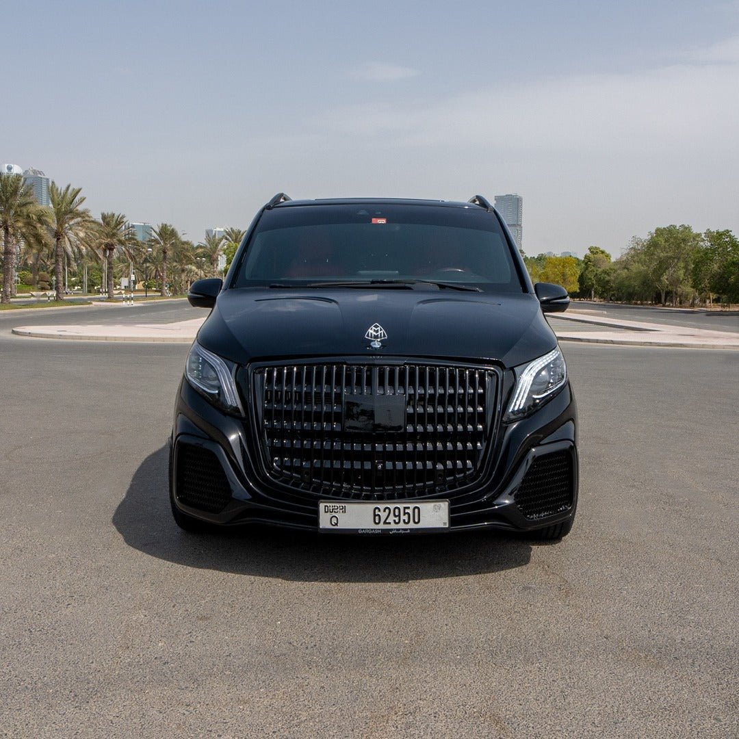 Elegant Dashboard of Mercedes Maybach Exclusive V-Class with Chauffeur in Dubai