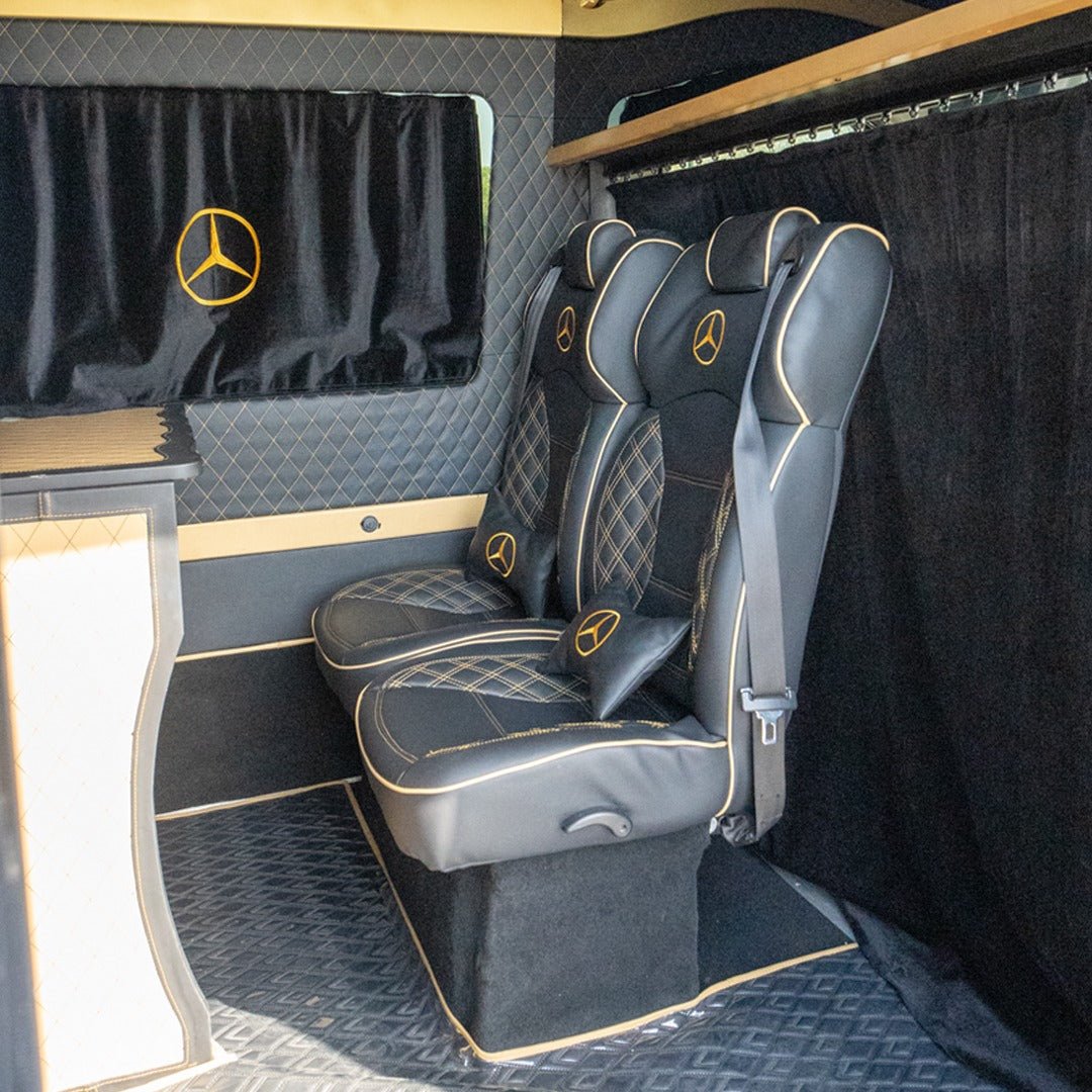 Comfortable Seating in Premium Sprinter 12 Seater Luxury Van for Chauffeur Service in Dubai